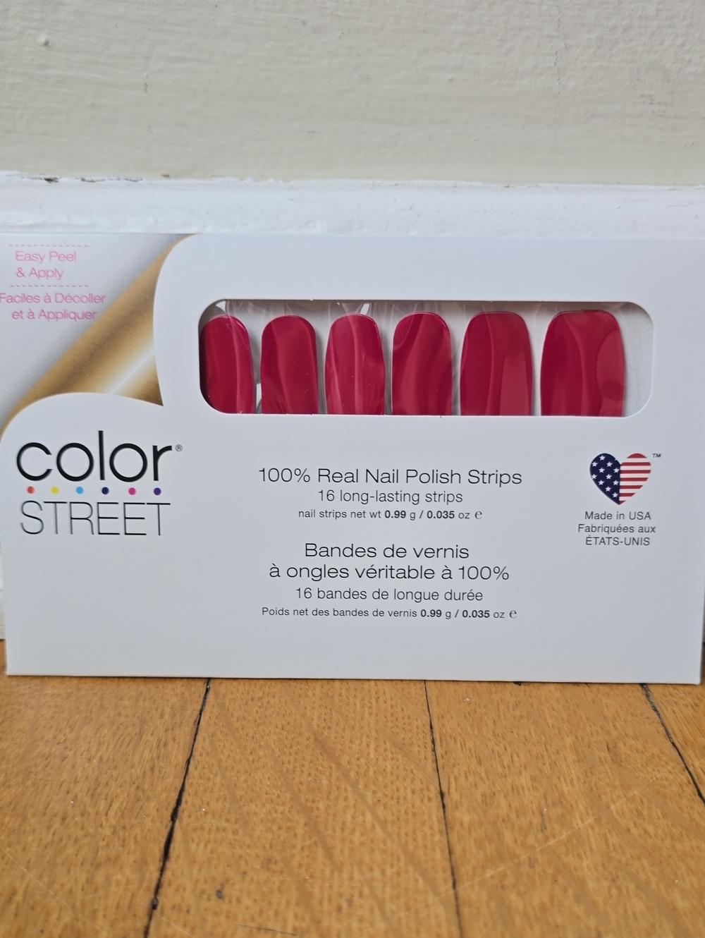 NWT Color Street Beijing Beauty Nail Polish Strips Bold Red Creme Women's OS